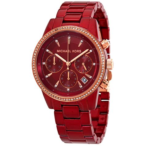 michael kors watch red dial|michael kors red watches.